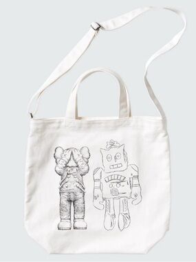 Kaws + Andy Warhol + Uniqlo 2 Way Tote Bag